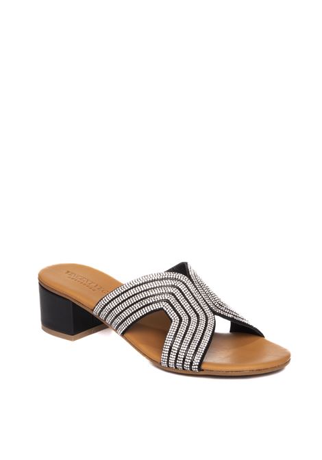 Sandalo p40 nero/crystal VINCENT VEGA | P40 ESTERSTRASS-SILVER1